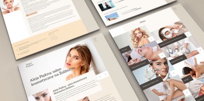 Designerska strona www w nowoczesnym stylu.